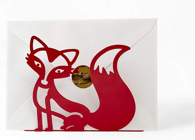 Mango Steam Tabletop Napkin/Tissue & Letter Holder for Home, Kitchen, Restaurants (Fox, Red)
