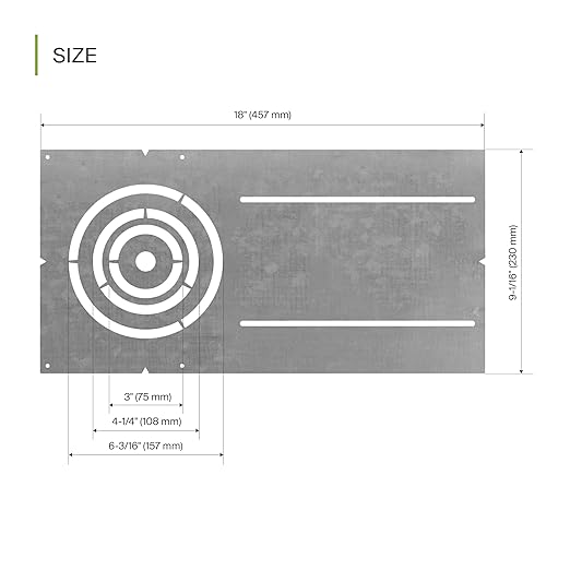 ASD 18 Inch New Construction Mounting Plate with Asymmetric Round Hole - 3/4/6 Inch Flat Steel Rough in Wafer Light Bracket, Shallow LED Recessed Lighting Housing, 24 Pack