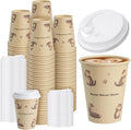 12 OZ 25 Pack Disposable Cups Paper Coffee Cups by Unknown
