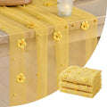Artoid Mode Yellow Flower Pearl Yellow Gauze Table Runner 10FT 3PC, Seasonal by ArtoidMode