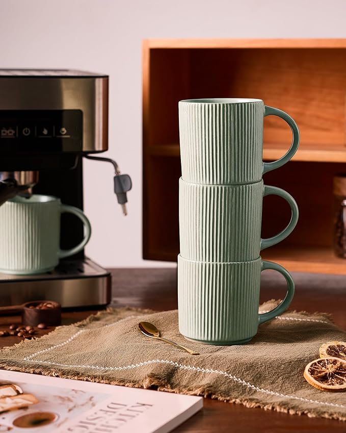famiware Coffee Mug Set for 6, Star 12 oz Catering Mugs Cup Set - Image 7