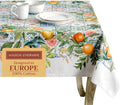 Maison d' Hermine Table Cloth Rectangle Table 100% Cotton 60 x 90 Inches Tablecloth Reusable Decorative for Dining Room Farmhouse Home Valentines Day Decorations Spring Summer - Agrume