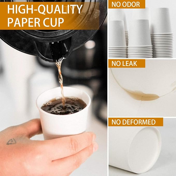 Vumdua Bathroom Paper Cups, Small Coffee Cups - Image 3