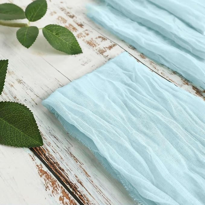 Efavormart 5 Pack 24"x19" Baby Blue Matte Gauze Cheesecloth Napkins, Serene - Image 6