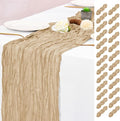 25 Pack Beige Table Runner 17 x 108inch Cheesecloth Table Runner Boho Gauze by Lumaycens