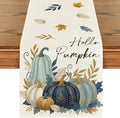 Artoid Mode 210 GSM Fall Table Runner 13x90 Inch Home Party Decor | Blue by ArtoidMode