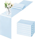 Horbaunal 6 Pack Satin Runners 12 x 108 Inch, Pale Blue | Bright Silky Smooth by Horbaunal