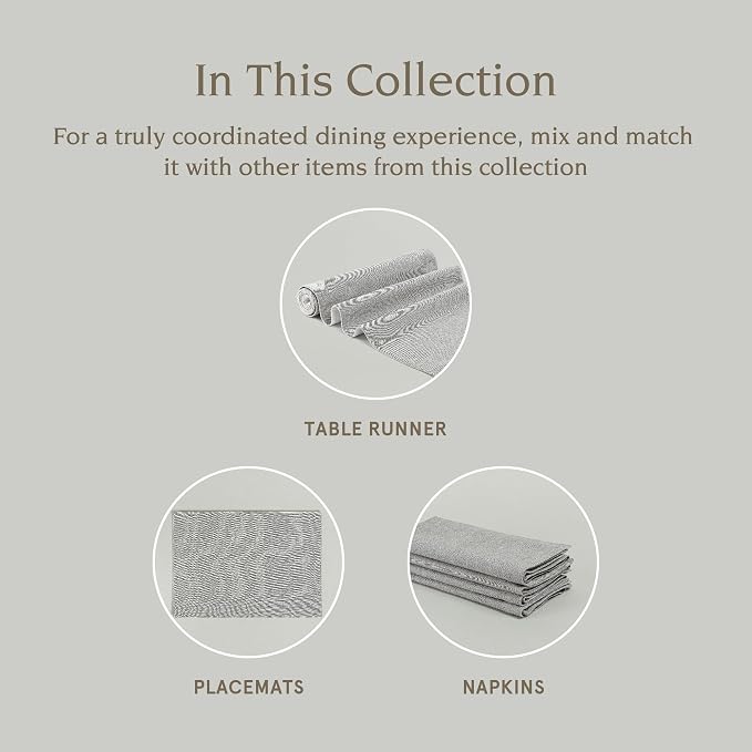 Over&Back 18x108 Woven Chambray Cotton Table Runner - Image 4