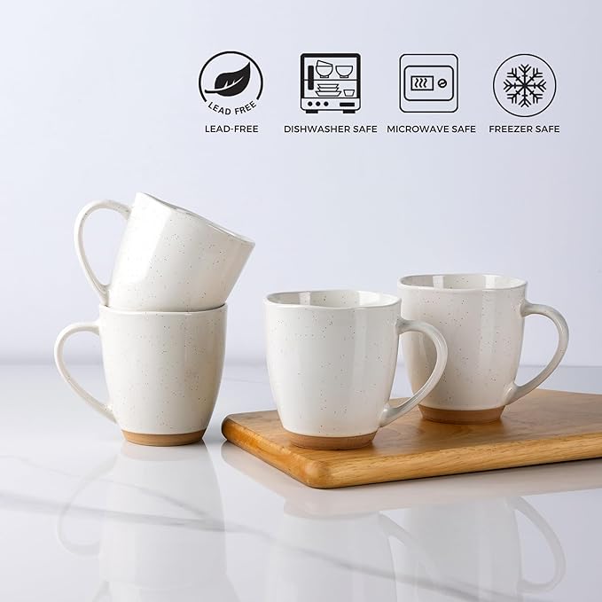 AmorArc 12oz Coffee Mugs, Ceramic Coffee Mugs set of 4 - Image 5