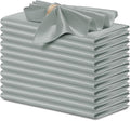 P Pothuiny 12 Pcs Silver Satin Napkins 17 x 17 Inch, Satin Cloth Napkins | by P+Pothuiny