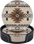 6 Pcs Native American Indians of The American Southwest Leather Coasters by Jfniub