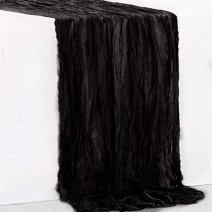 10 Pack Black Cheesecloth Table Runner 35x120 Inch 10Ft Rustic Gauze Cheese - Image 7