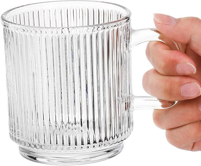 Noamus 6 Pack Premium Glass Coffee Mugs - Image 9