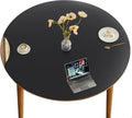 CENNBIE 54/51/47/43/40 Inches Round Table Mat - Cork Leather Placemats - Suitable as Side Dining Coffee Table Cover - Can Be Cut to Fit (Black)