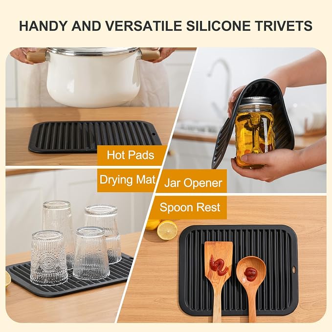 9"x12" Heat Resistant Silicone Trivets - Image 4