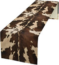 Cow Skin Print Table Runner, Western Rustic Cottage Country Farm Animal Fur by SXXLDNG