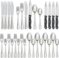 Astercook Silverware Set with Steak Knives 24-Piece Flatware Set by Astercook
