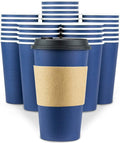 Disposable Coffee Cups With Lids - 16 oz To Go Coffee Cups With Sleeves and by Glowcoast