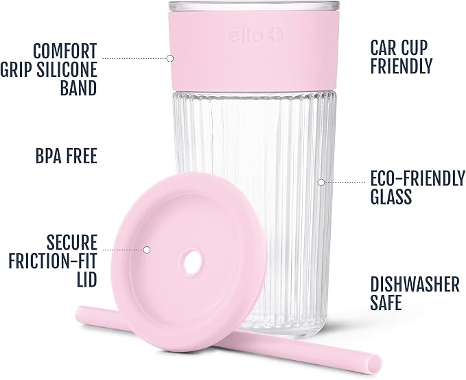Ello Ava 18oz Glass Tumbler - Image 3