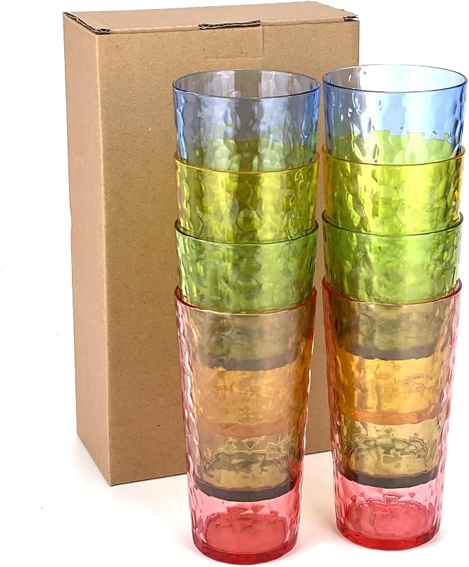 Yalin 24-Ounce Plastic Tumbler Acrylic Drinking Glasses, Reusable Plastic Cups - Image 6
