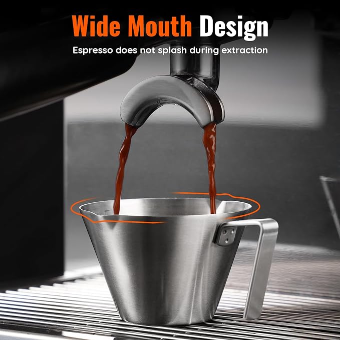 YARRAMATE 10 Pack Stainless Steel Espresso Shot Cup, 3.4oz | Heat Insulated Grip - Image 2