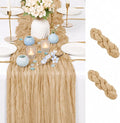2 Pack Beige Cheesecloth Table Runner 17x108 Inch Boho Rustic Semi Sheer Gauze by Unknown