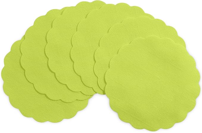 Disposable Kiwi Paper Coasters for Drinks, 3.5 Inch Round Coasters for Bar, Cocktail, Beverage, Wine Or Event, 500 Pack Bulk