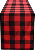 Tosewever Christmas Buffalo Check Plaid Table Runner, Cotton Polyester Blend by Tosewever
