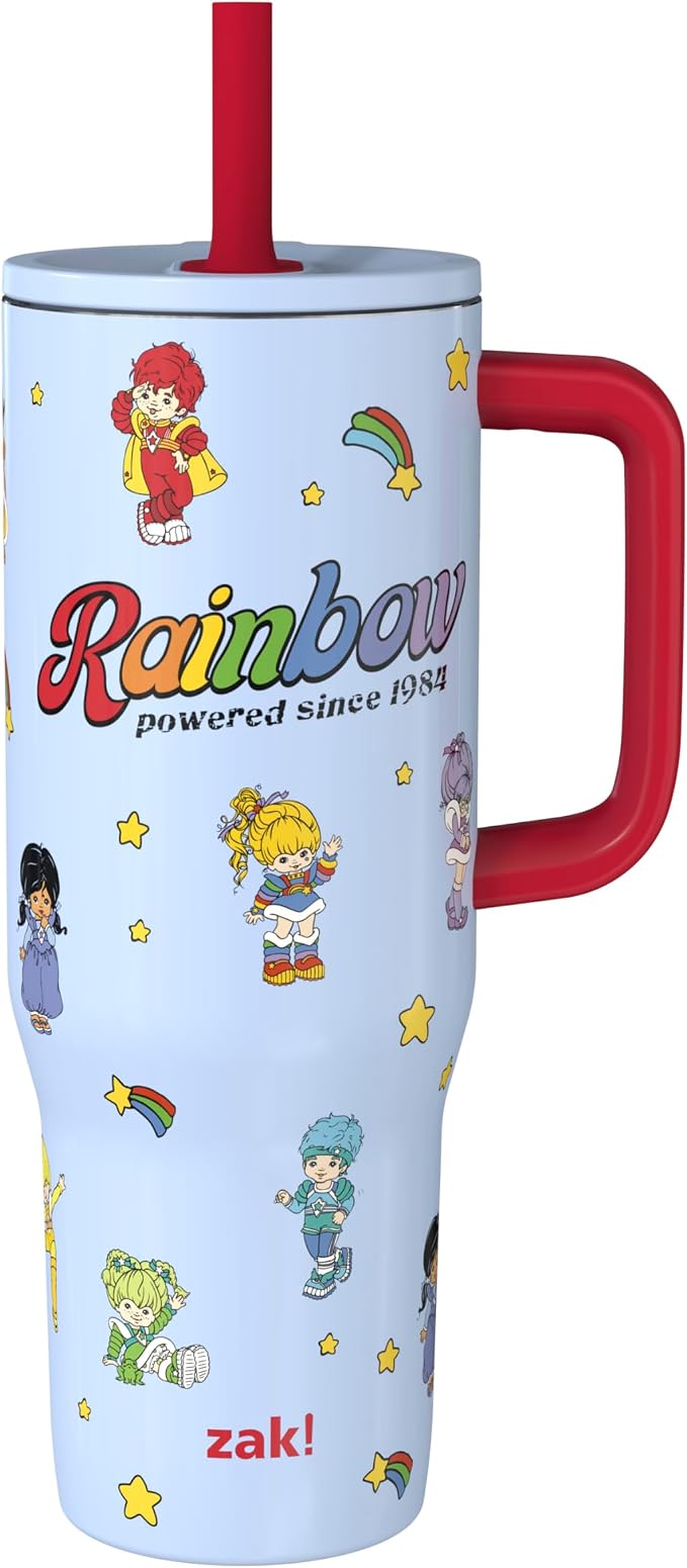 Zak Designs Rainbow Brite 30oz Spill-Proof Stainless Steel Travel Tumbler | BPA by ZakDesigns