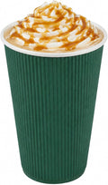 Restaurantware Ripple Wall Coffee Cups 500 Count 16 Ounce Insulated Forest by Restaurantware