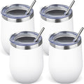 12oz/4 Pack Stainless Steel Wine Tumbler by GUDEMAO