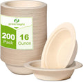 greensight 16oz Paper Bowls Bulk 200 Pack Disposable Heavy Duty Compostable | by greensight