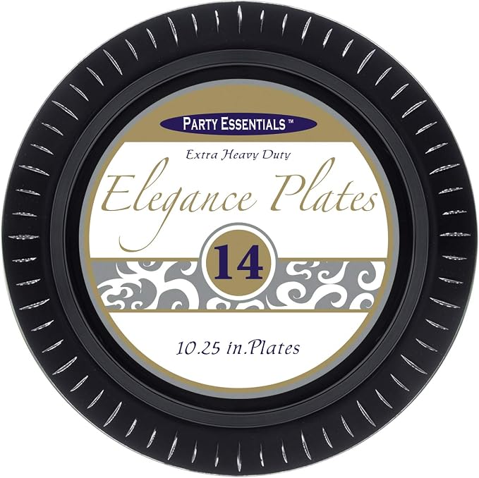 Party Essentials Elegance Quality Hard Plastic 10.25-Inch Round Party/Dinner - Image 2