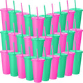 Honeydak 30 Pack Tumbler with Straw and Lid Bulk Cups by Honeydak