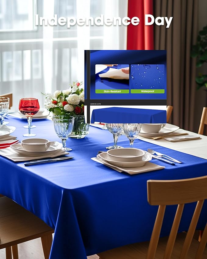 Pureegg Plastic Table Cloth Disposable 12 Pack, 54 x 108 Inch Table Cloths - Image 7