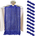 FUHSY Blue Cheesecloth Table Runner 10 Pack 10FT Rustic Gauze Table Runners Wedding Cheese Cloths Boho Table Runner Cheesecloth Fabric Royal Blue Cheesecloth Runners Bulk for Dinner Party Decor