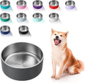 WENBOKMIN Dog Bowl, Stainless Steel Food and Water Bowl, Deep Grey | Non Slip by Wenbokmin