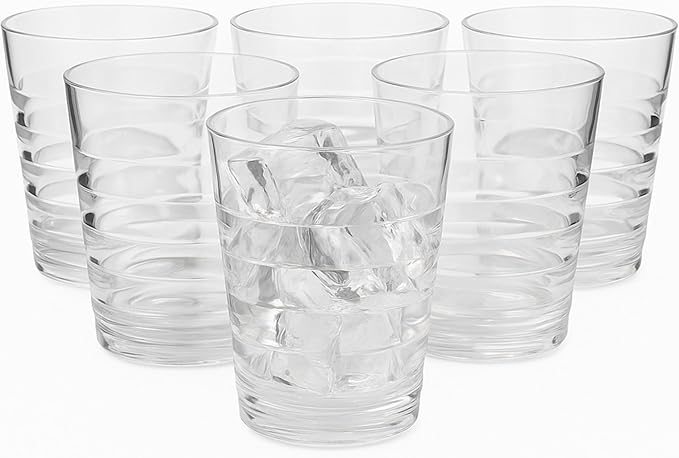 FDG Nuglass 16oz Tritan Ribbed Tumbler 6-pack
