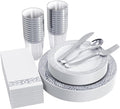 FOCUSLINE 175 Ct Silver Dinnerware Set by FOCUSLINE