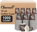 Clawsoff 1000 Count 12 oz Paper Coffee Cups Disposable Hot Coffee Cup Brown | by BuyNow