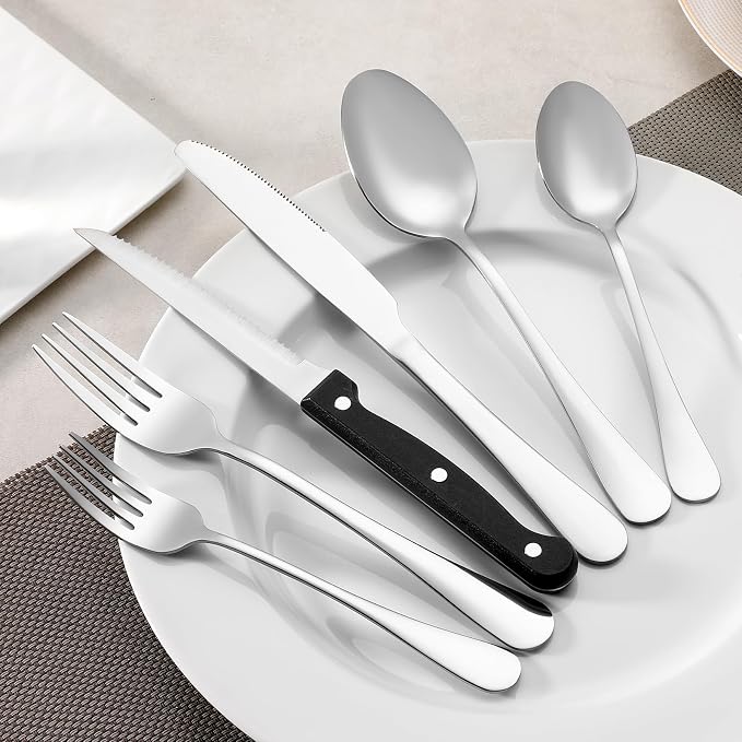 Steak Knives Set of 8, Sharp Triple Rivet Steak Knife Sets, High-Carbon - Image 7