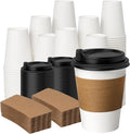YEEHAW 12 oz Disposable Paper Coffee Cups, 100 Pack | Includes Lids & Sleeves by YEEHAW