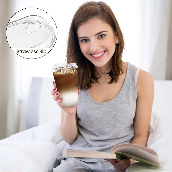 16 oz Round Bottom Clear Plastic Cups - Image 5