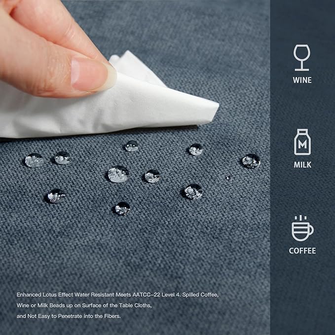 BALCONY & FALCON Rectangle Tablecloth Washable Wrinkle Resistant and Water Proof Table Cloth Decorative Linen Fabric Tablecloths for Dining Parties Kitchen Wedding and Outdoor Use(Sargasso Sea, 55x70)