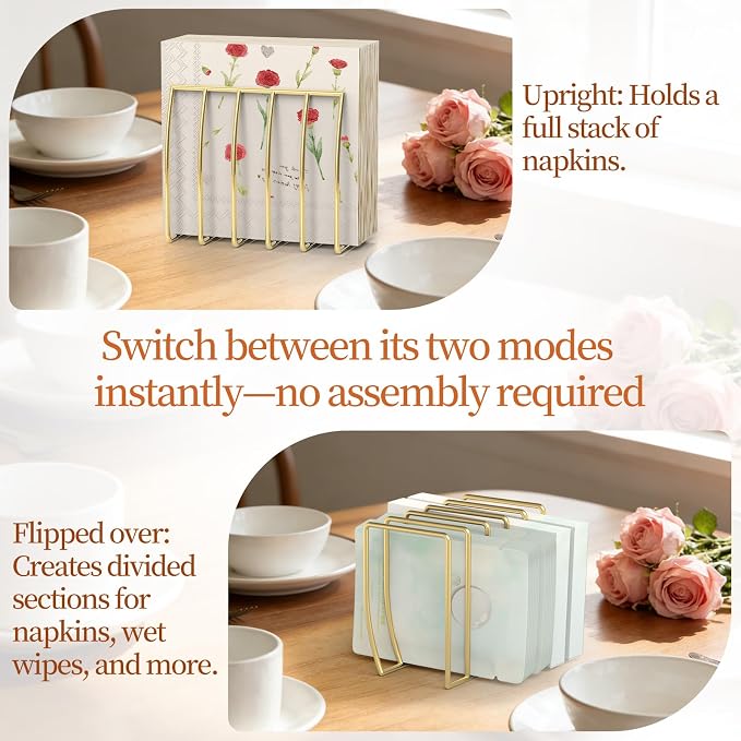 Napkin Holder for Table, Cocktail Upright Napkin Dispenser Suitable for All - Image 3