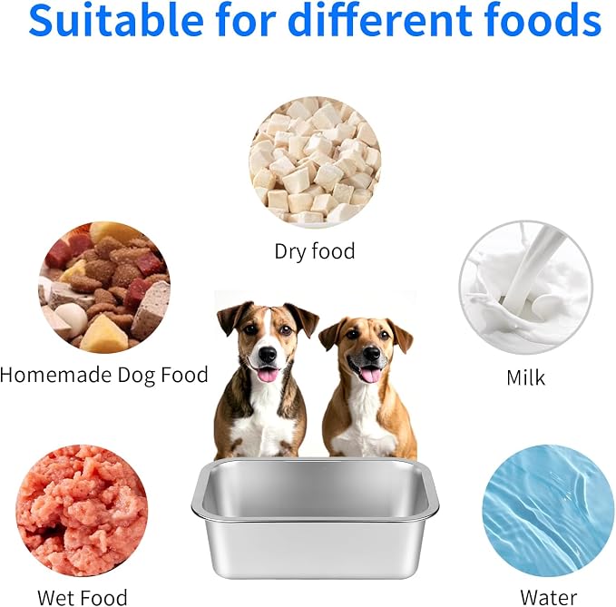 Ohtomber 1.25 Gallons Stainless Steel Dog Bowl, Big Pet Water & Food Bowl | No - Image 6