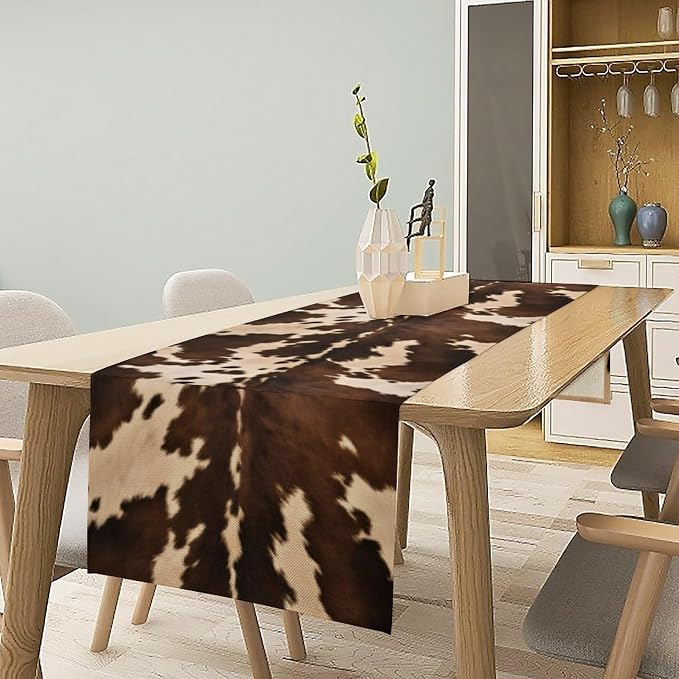 Cow Print Table Runner, 13x108 Inch - Image 2
