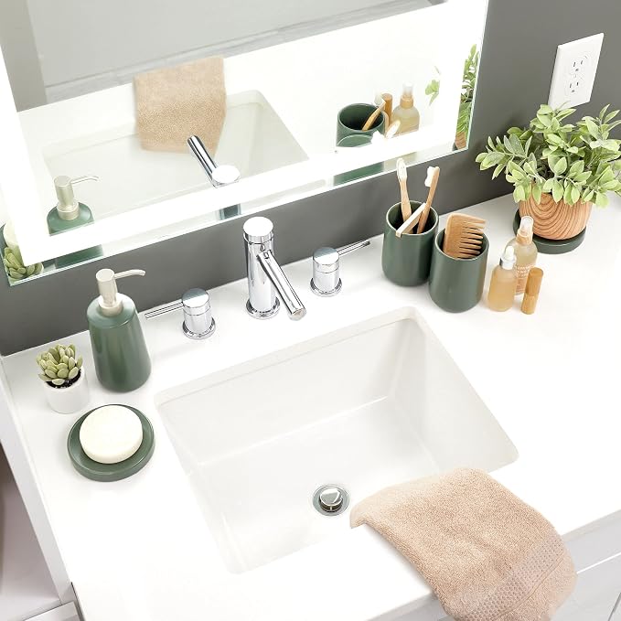 iDesign Ceramic Tumbler Cup, Moss | Earth Collection - Image 5