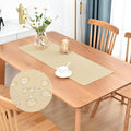 Faux Linen Small Table Runner Water Resistant 13 x 36 in, Coffee Table Runner by Nacuci