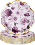 WRAPAHOLIC 25Pcs Floral Paper Plates by WRAPAHOLIC